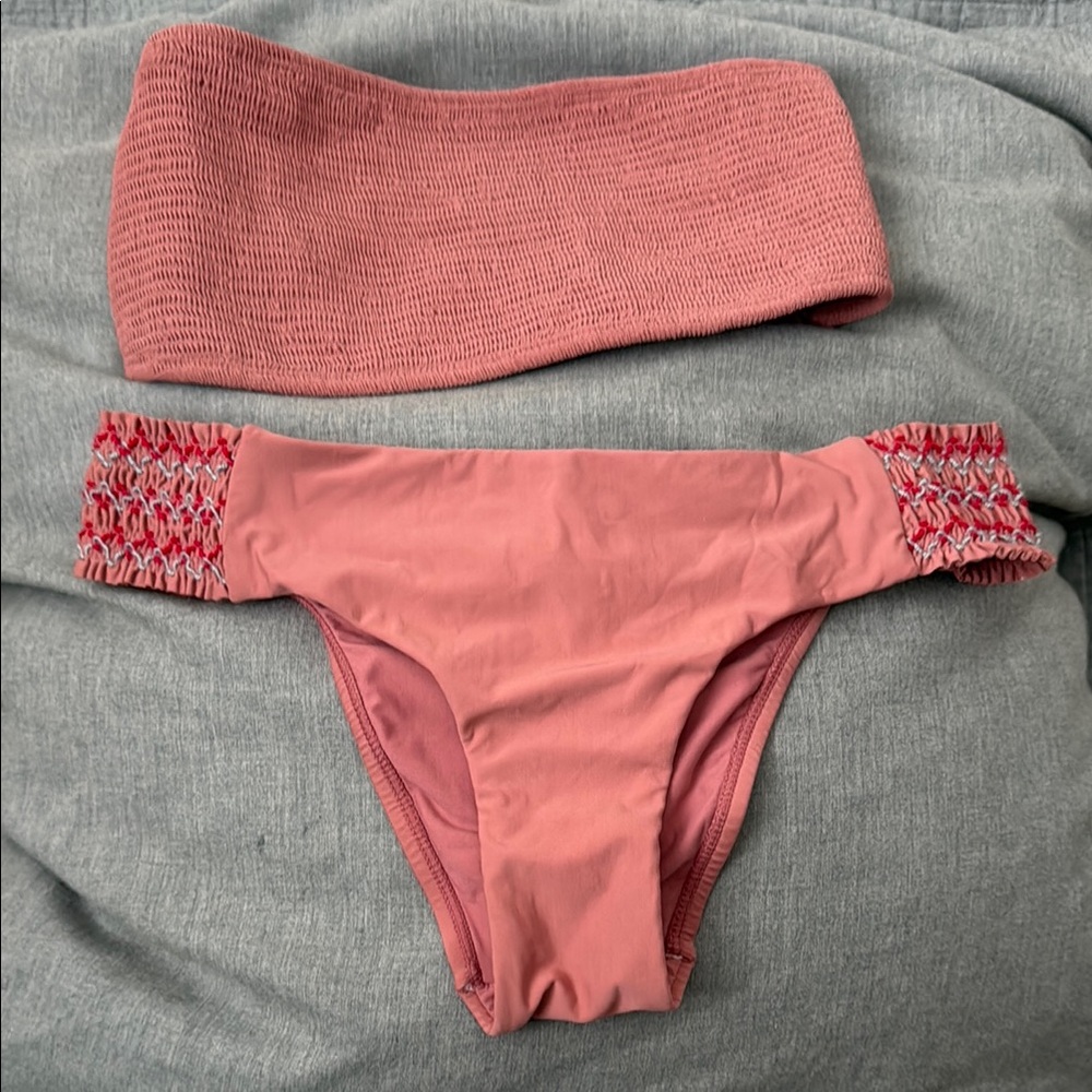Pilyq Pink Bikini Set sz Medium EUC